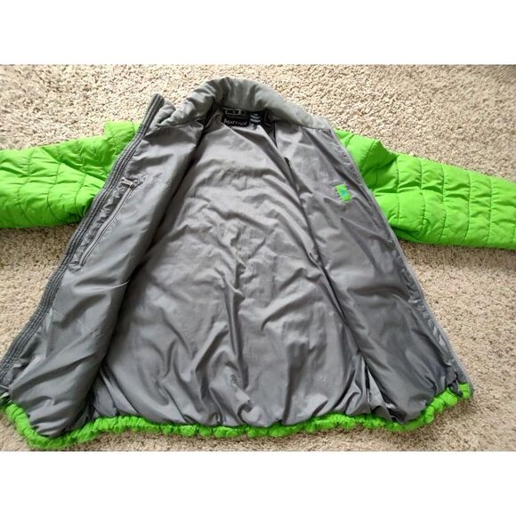 Marmot Jacket Women's M Green Long Sleeve Full Zip Mock Neck Puffer *Stains - Picture 8 of 16